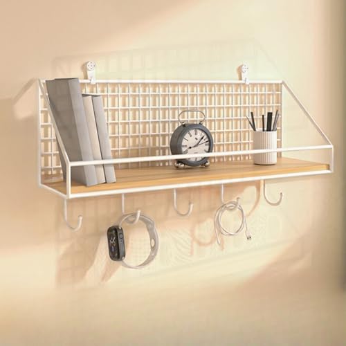 Suzapiw �p���`�t���[���[���b�N�A���̃x�b�h�T�C�h�Ǌ|�����[�A�[�e�B�t�@�N�g�A�Q���̉ƒ�p�Ǌ|�����[���b�N�A�ǂɃ_���[�W��^�����A���t���ȒP�A����/�L�b�`��/�o�X���[��/�Q���ɍœK (�t�b�N�� �z���C�g,M-35cm) [���s�A���i]