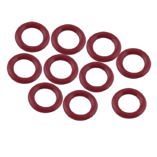 uxcell 10x Rubber Oil Seal O Rings Gaskets Washers, Red, 13mm x 2.5mm x 8mm