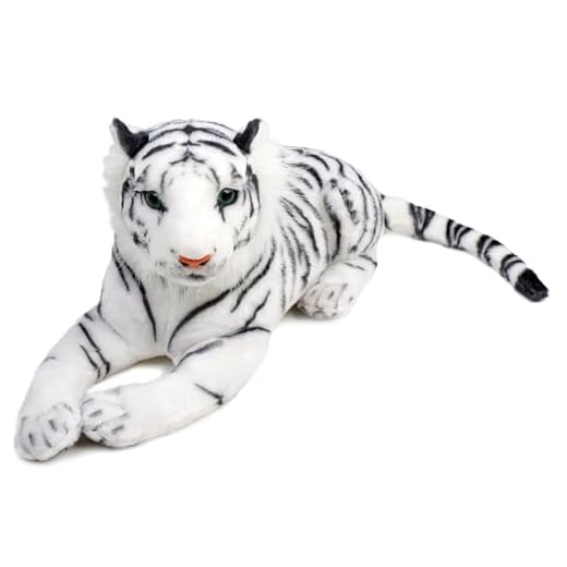 TigerHart Saphed The White Tiger - Squeeze Me! - 17 Inch Stuffed Animal Plush
