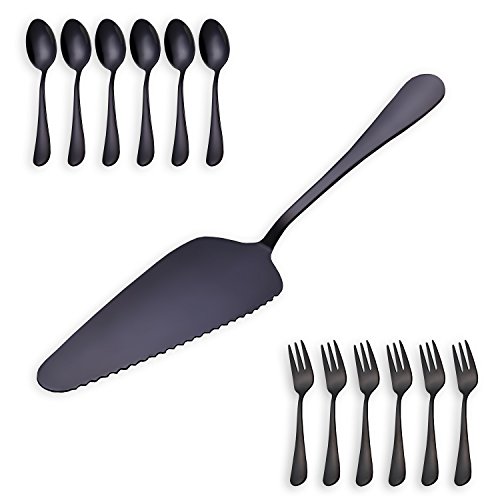 HOMQUEN Set di Posate per Posate da tavola Nero