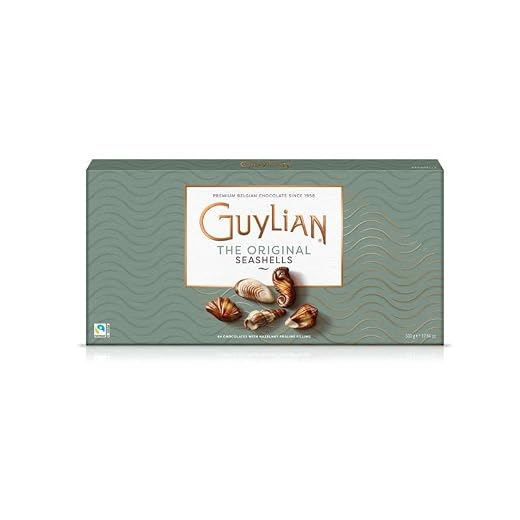 Guylian Meeresfrüchte Nuss-Nougat Pralinen 500 g-Packung im 6er Pack – Original Premium Belgische Pralinen mit Nuss-Nougat Füllung und zarter Marmorierung (6 x 500g)
