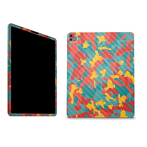 Image of MightySkins Carbon Fiber Skin Compatible With Apple iPad Pro 12.9 inch M2 6th Gen (2022) Full Wrap Kit - Wild Camouflage | Protective Durable Textured Carbon Fiber Finish | Easy To Apply | Made in the USA