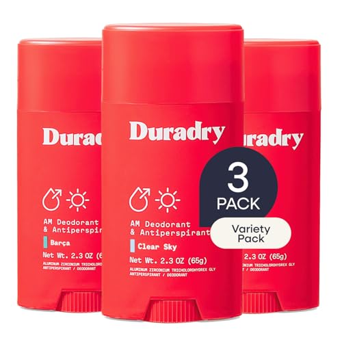 Image of Clinical Sweat Control Stick - Antiperspirant Deodorant for Women and Men - Clean Formula with Natural Ingredients, Odor, and Excessive Sweat Protection for Armpits - Variety Set (Pack of 3)