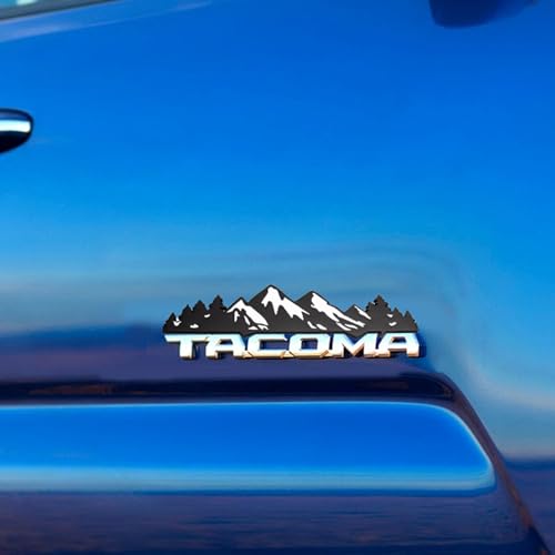 Mountain Car Emblem Fit for Toyota Tacoma 2016-2024,Mountain View Forest Badge Logo ABS Material 3D Effect Logo. (White) by CONGCONG - Image 3