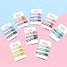 24 Pcs No-Bend Square Metal Matte Hair Clips and Barrettes for Makeup Hairstyling - Cute Rainbow Color Hair Accessories for Women and Girls