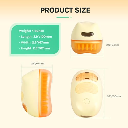 Image of Cat Steam Brush for Easy Grooming - Dual-Head Petting & Shedding Tool with Spray Feature | Skin-Friendly & Massage Function | The Stylish Shedding Solution for Cat Lovers