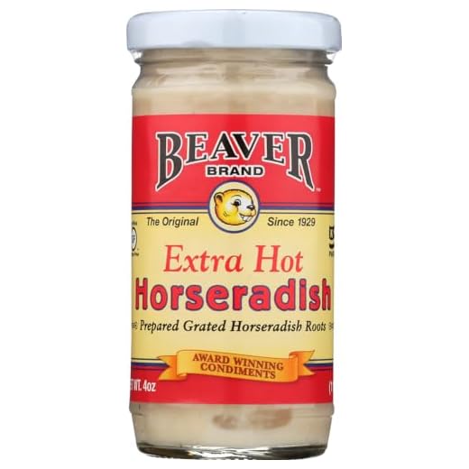 Beaver Brand Extra Hot Horseradish 4 oz glass jar (Pack of 3)