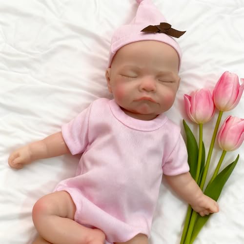 Muñeca Bebé Silicona Reborn 27 cm Cuerpo Completo Suave miniatura 1