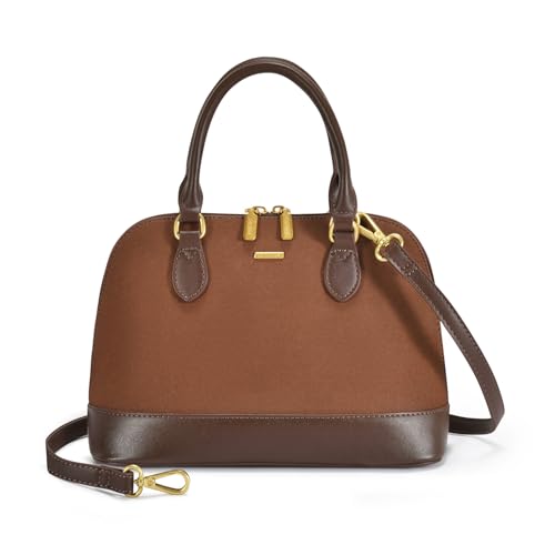 Image of LOVEVOOK Purse for Women Crossbody Bags Classic Double Zip Top Handle Dome Satchel Bag