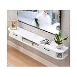 Soporte para TV Soporte para TV Estante de entretenimiento, moderno estante de almacenamiento montado en la pared Centro de entretenimiento Armario de TV flotante Consola de medios Armario de madera