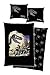 Produktbild TexIdea Wende Bettwäsche-Set Die DREI Fragezeichen Kids 135 x 200 cm 80 x 80 cm, Dinosaurier-Freunde 100% Baumwolle, Linon, deutsche Größe Reißverschluss