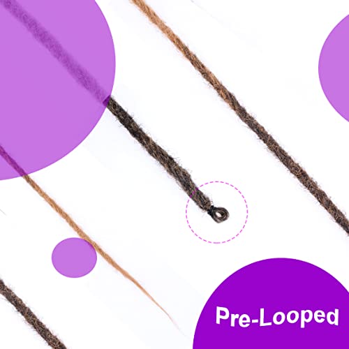 Zrq 30 Strands Dreadlocks Extensions 24" Ombre Dreadlocks Crochet Dreads Dreadlock Extensions Boho Style Synthetic Crochet Braided Hair T27# #TOP7