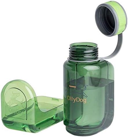 OllyDog OllyBottle, Dog Water Bottle, Pet Water Dispenser with Detachable Bowl, Pet Accessories for Outdoor Walking, Hiking, Travel
