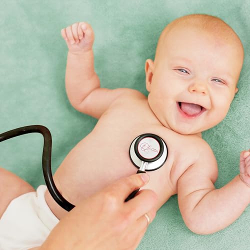 Image of OTICA Pediatric Stethoscope - Dual-Head Stainless Steel Chestpiece with Tunable Diaphragms, 29 inch Tube, Soft Ear Tips - Medical Stethoscope for Children, Infants & Neonatal Use (Pink)