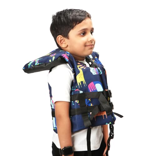 Image of Multi-Color Kids Swimming Jacket, Kids Life Jacket Adjustable Fit (M-Age-2-8years)