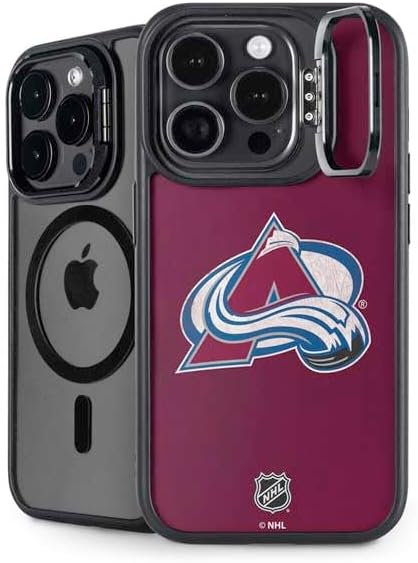 Skinit Kickstand Phone Case Compatible with iPhone 16 Pro Max - Officially Licensed NHL Colorado Avalanche Black Text Design