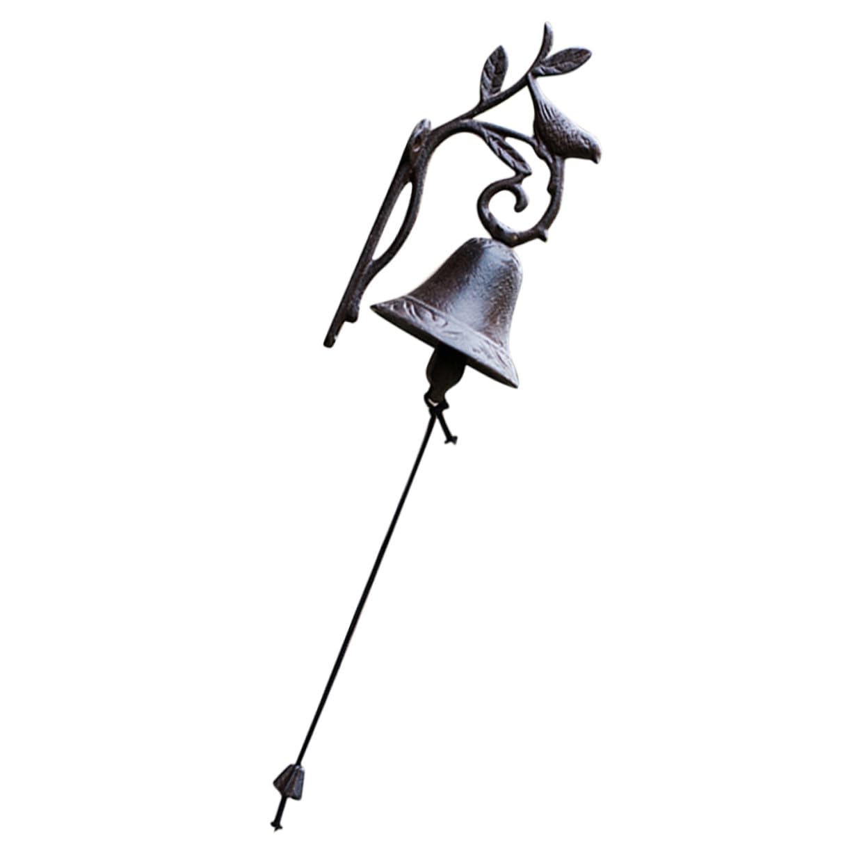 Sonnette murale vintage en métal étanche avec cloche au son clair pour jardin