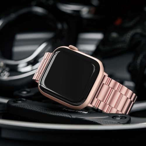 Image of EPULY Metal Band Compatible with Apple Watch Bands for Men Women 42mm 41mm 40mm 38mm, Business Stainless Steel Strap for iWatch Bands Series 11 10 9 8 7 6 5 4 3 2 1, SE3 2 1, Ultra3 2 1
