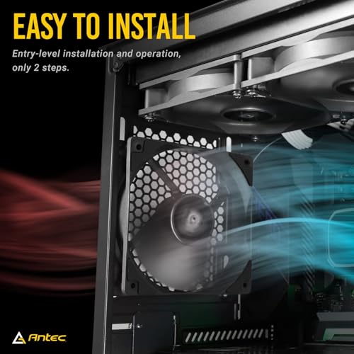Antec PWM PC Fans, 120mm Fan, 4 Pin PWM, 60.4CFM Case Fans, 12V 4 Pin PWM Connector, Computer Fans with 1400 RPM, P12 Series 5 Packs - Thumbnail 7