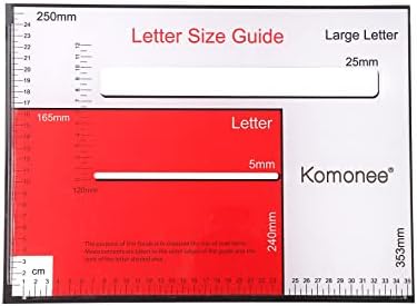 Komonee Postage Size Guide Small and Large Letters Parcels Mail Sorter Postal Office Box Price Checker for Post Height and Width PPI Template Ruler Tool
