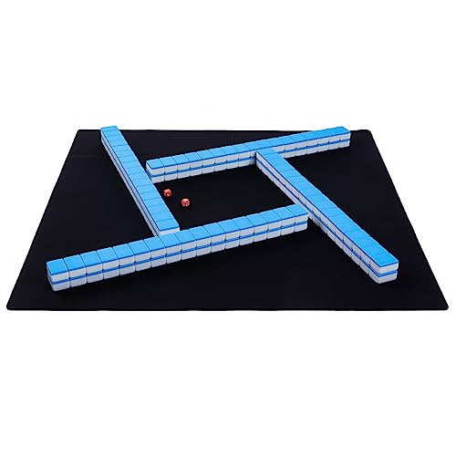Anti Slip And Noise Reduction Rubber Foam Mahjong Mat Poker Mat Card Game Table Cover (32.6 X 32.6 In) For Card Games, Board Games, Tile Games - Black #TOP6