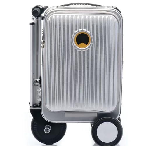 guoyjmm Maleta Eléctrica Inteligente 20L, Maleta Patinete Ligera para Viajes con Cerradura Digital, Impermeable y Ligera, con Marcha Adelante/Atrás Silver-A guoyjmm Maleta Eléctrica Inteligente 20L, Maleta Patinete Ligera para Viajes con Cerradura Digital, Impermeable y Ligera, con Marcha Adelante/Atrás Silver-A