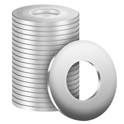 BOUMVID Rondelle in acciaio inox 304 A2 V2A, M10 x 25 mm, 20 pezzi, dischi per carrozzeria DIN9021/ISO7093