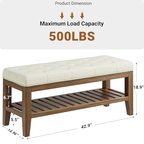 Luxury Upholstered Accent Bench