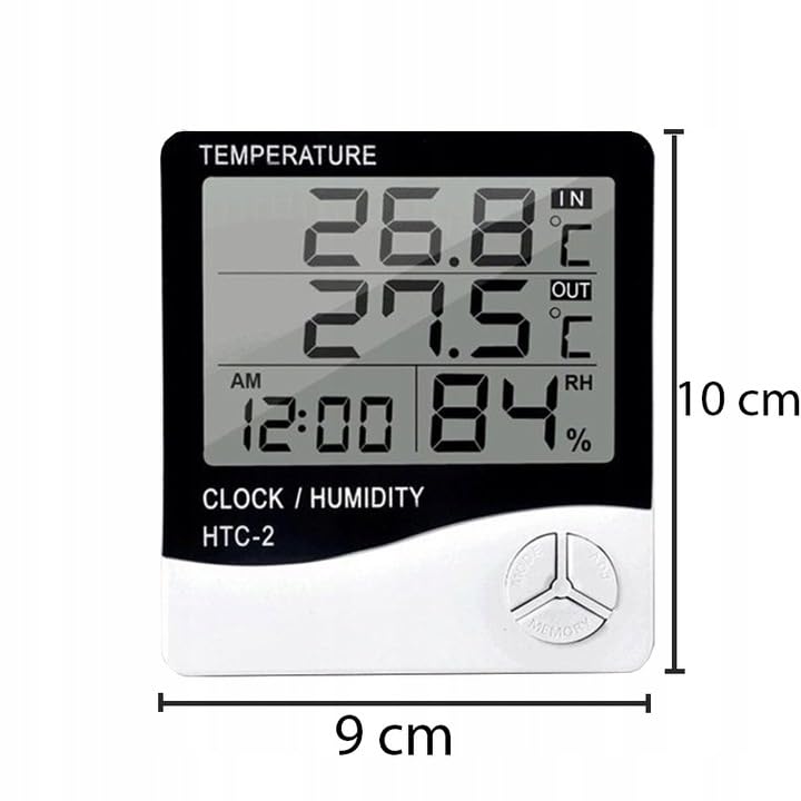 Rebel RB-0005 Weather Station with dimensions indicated as 9 cm width and 10 cm height.
