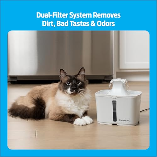 Premier Pet 60 oz Automatic Water Fountain for Dogs & Cats, Dual-Filter by Premier Pet - Used condition - Image 5