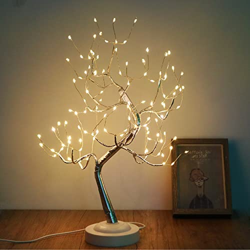 Tabletop Bonsai Tree Light 108 Led Copper Wire Tree Lamp Fairy Spirit Night Light,Battery/Usb Operated,6H Timer Adjustable Branches Halloween Christmas For Home Decoration And Gift (Warm White) #TOP3