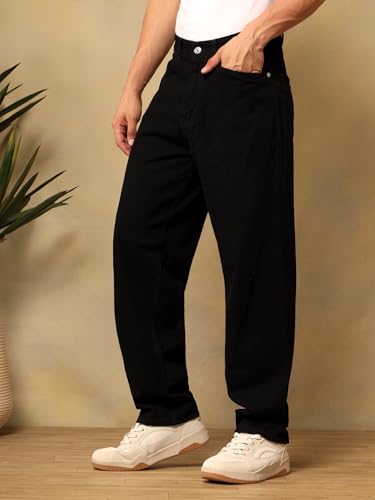 Image of KOTTY Mens Solid|Mid Rise| Coin Pocket|Button|Ankle Length|5 Pocket Jeans