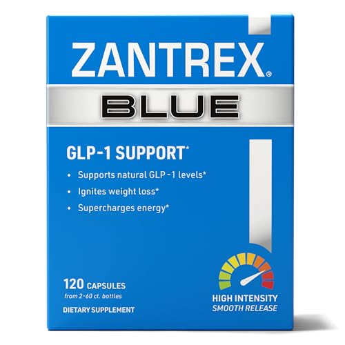Zantrex Blue Energy & Thermogenesis Boost Energy | Weight Loss Supplement for Appetite Control Increased Calorie Burn and Supports GLP-1 Levels | 120 Capsules