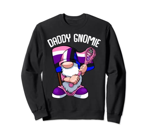 Lacrosse Daddy Gnome LGBT-Q Genderfluid Pride Flag Color Sweatshirt