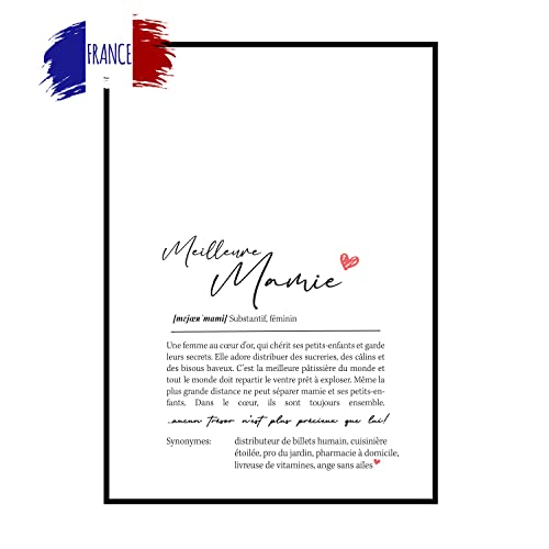 myDreamwork Meilleure mamie | Idées cadeaux | Cadeaux pour grand-mère | Anniversaire | DIN A4 sans cadre | Poster de définition (Meilleure mamie)