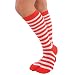 Red/White Striped Socks | Goofy and Fun Costume | Adult