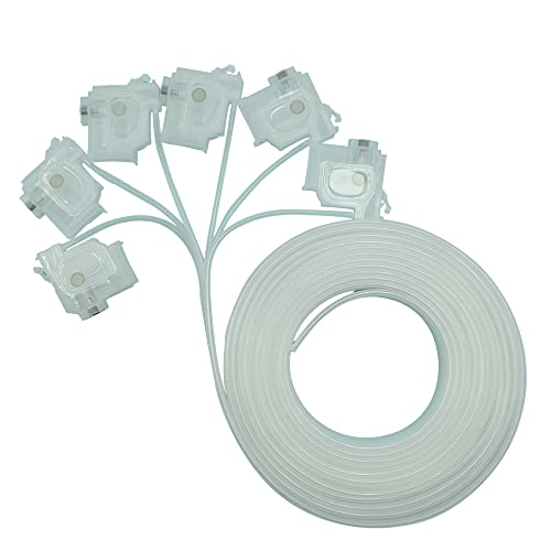 6Pcs L1800 DTF Ink Dampers Dumper Filter for L Series Printer L800 L801 L805 L810 L850 L101 L201 L200 L210 L1300 Head Damper (1set of White)