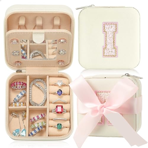 Parima Travel Jewelry Organizer for Women, Jewelry Holder Organizer | Necklace Organizer Earrings Organizer Ring Organizer | Jewelry Travel Organizer | Travel Gifts for Women Travel Essentials - White