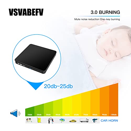 VSVABEFV Gravador de DVD Blu-ray USB 3.0 RW gravador de CD BD-RE 3D BD Full Drive HD Player gravador