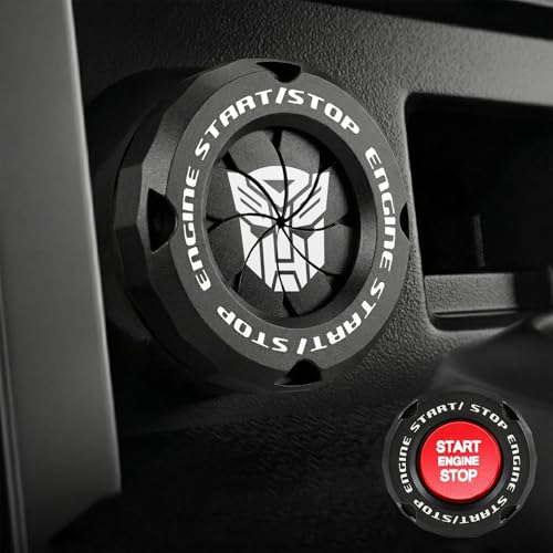 Tybasthe Rotary Push Start Button Cover, Autobots Car Accessories Engine Start Stop…