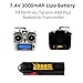 Cecicebb X9D Plus Battery 7.4V 3000mAh 8C Rechargeable 2S Lipo Battery for Frsky Taranis X9D Plus Radiolink Transmitter 2 Pack with Charger