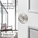 Probrico 1Pack Brushed Nickel Double Cylinder Deadbolt Lock, Round Keyed Both Side Door Lock,Keyed Alike