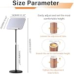 Adjustable Portable Floor Lectern Podium Stand for Churches Lecterns & Podiums | Book Stand Cookbook Stand, Music Stand Floor Book Stand, Book Stand for Reading, Podium Stand Pulpits