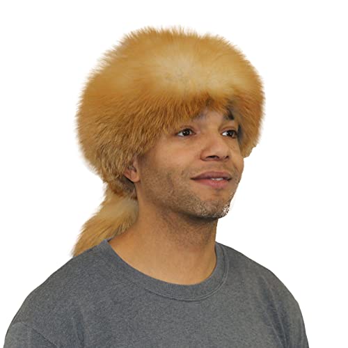 Glacier Wear Red Fox Daniel Boone Fur Hat (Large)