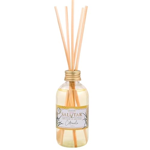 Aromatizador de Ambiente Citronela 165 ml Difusor com 5 Varetas, Salutar