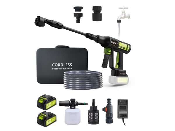 Portable Cordless Pressure Washer 2 Batteries - 1200PSI...