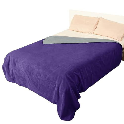 Catalonia Waterproof Blanket for Bed, Reversible Fleece Bed Sofa Cover, Washable Liquid Proof Furniture Protector