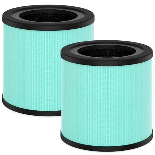 AS200 H13 True HEPA Replacement Filter Compatible with Airspark AS200 AS300 Purifier, 4-in-1 True HEPA Filter High-Efficiency Carbon Filter Filtration,2 packs Green