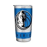 Rico Industries NBA Basketball Dallas Mavericks 20oz Stainless Steel Tumbler with Lid - Great For Coffee, Tea, Water or Cocktails