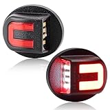 LUDARM LED License Plate Light Compatible with F150 1990-2014 F250 F350 1980-1999 F250 F350 F450 F550 super duty1999-2016 Bronco80-96 Ranger83-11 6500K Tag White Light&C-Shaped Rear Parking Red Light